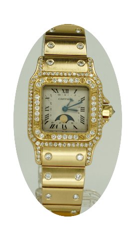 Cartier Santos Galbee mit Diamantbesatz...