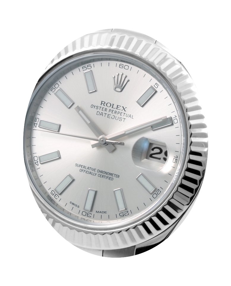 Rolex SS 41mm Datejust ll Silver Stick -...