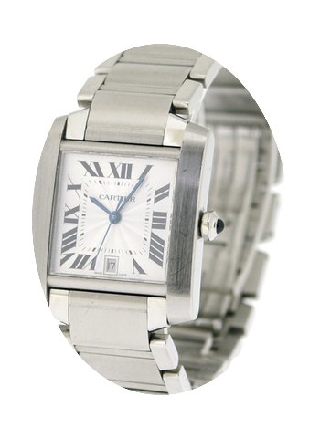 Cartier Tank Francaise Gents in Stainles...