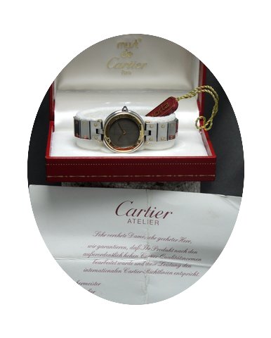 Cartier Ladies Watch Steel Gold...