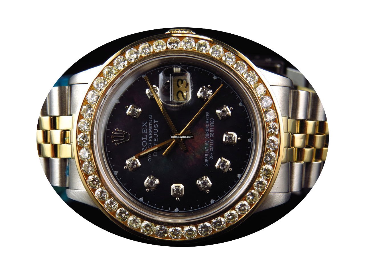 Rolex Mens Rolex 36 MM Datejust 2 Tone 1...