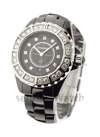 Chanel J12 Black Ceramic 33mm with Black...