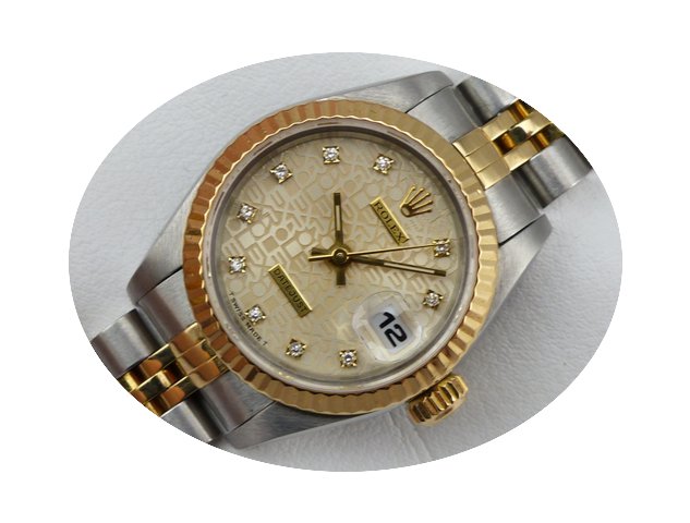 Rolex Datejust Lady - St/G - 69173 - Dia...