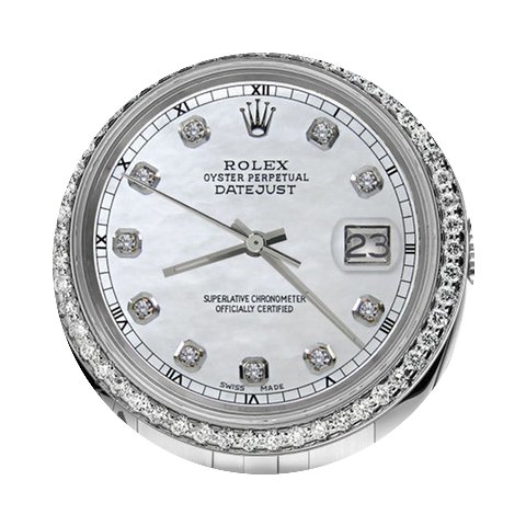 Rolex Men`s Rolex 36mm Datejust White Mo...