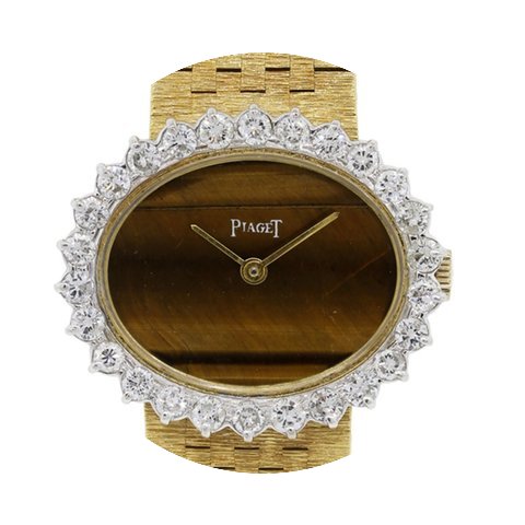 Piaget 18k Gold Tiger's Eye Dial Diamond...