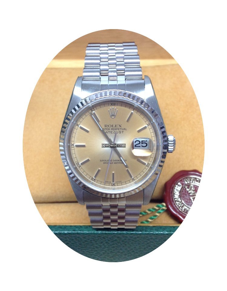 Rolex Date just 16234 - 36mm Silver 'Tro...