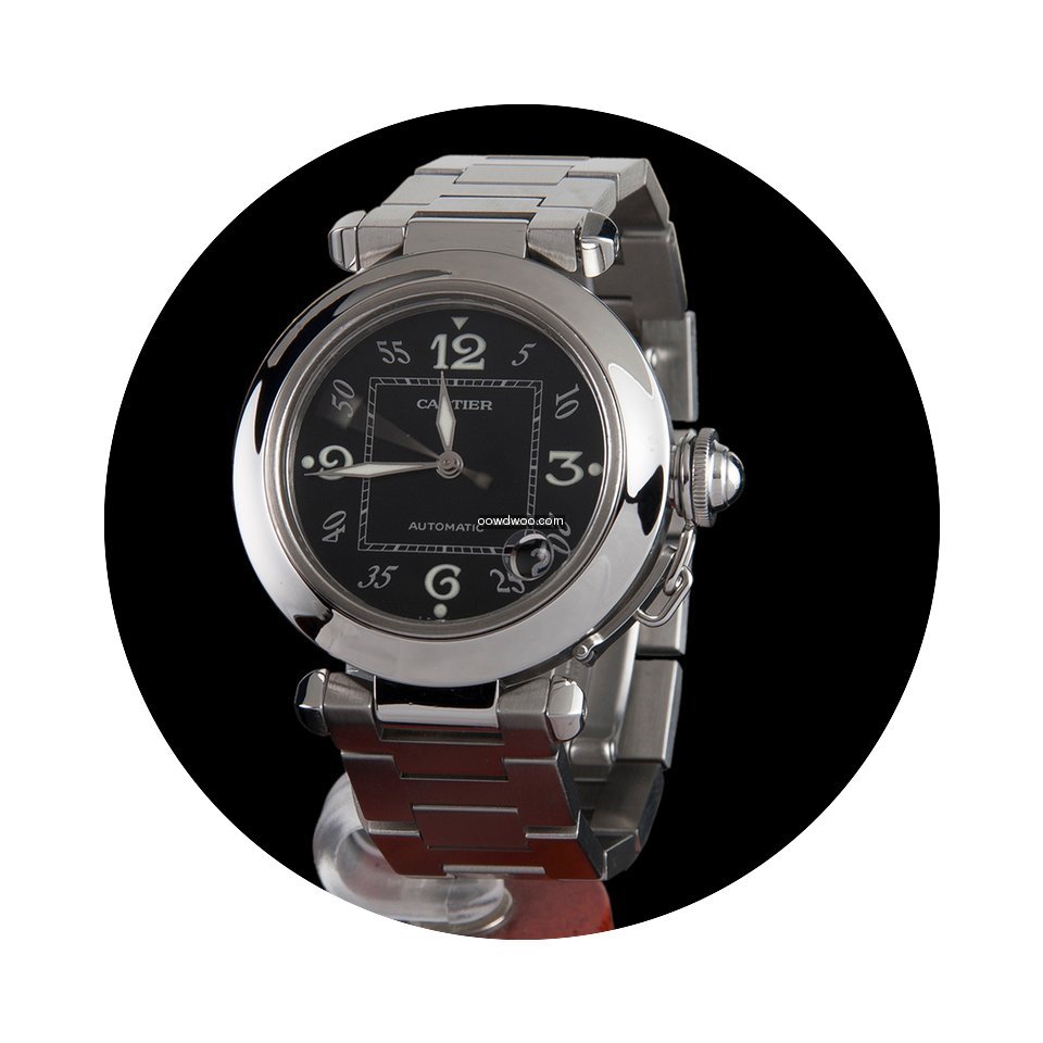 Cartier pasha steel medium size automati...