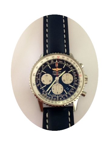 Breitling Navitimer 01 Blaues Lederband ...