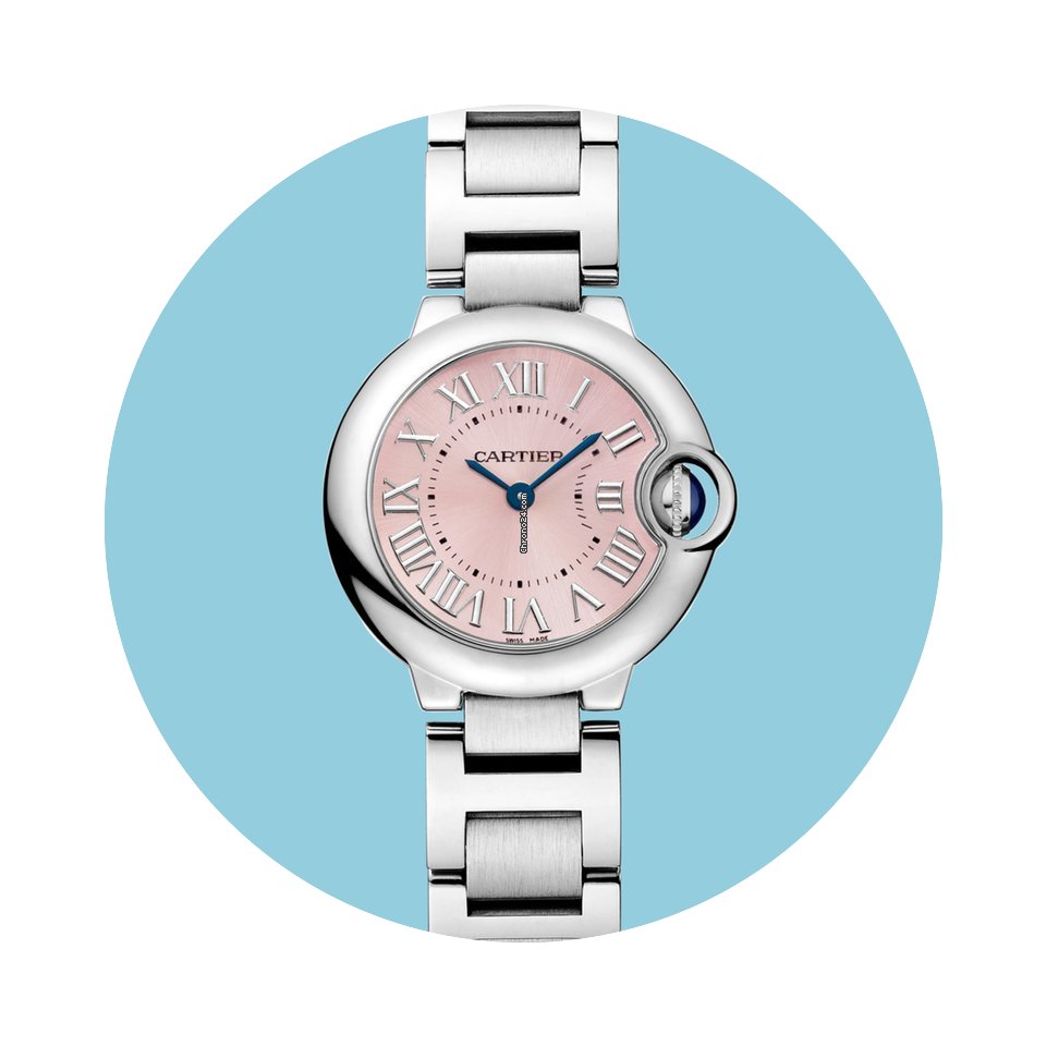 Cartier Ballon Bleu 28 mm Stahl rosa -NE...