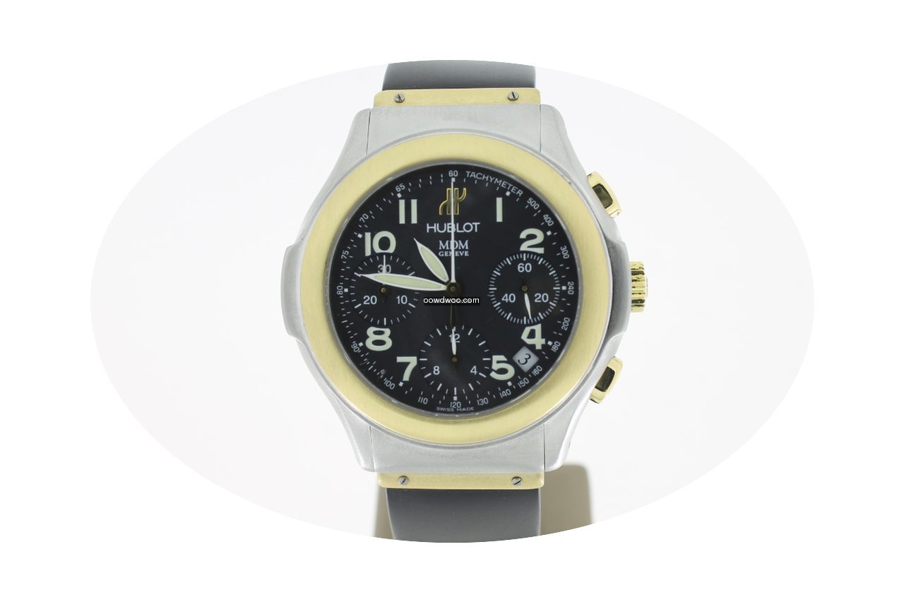 Hublot MDM Steel/Gold Chrono BlackDial (...
