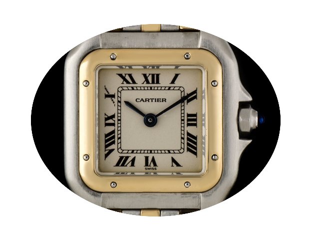 Cartier Stainless Steel & 18k Y/Gold...