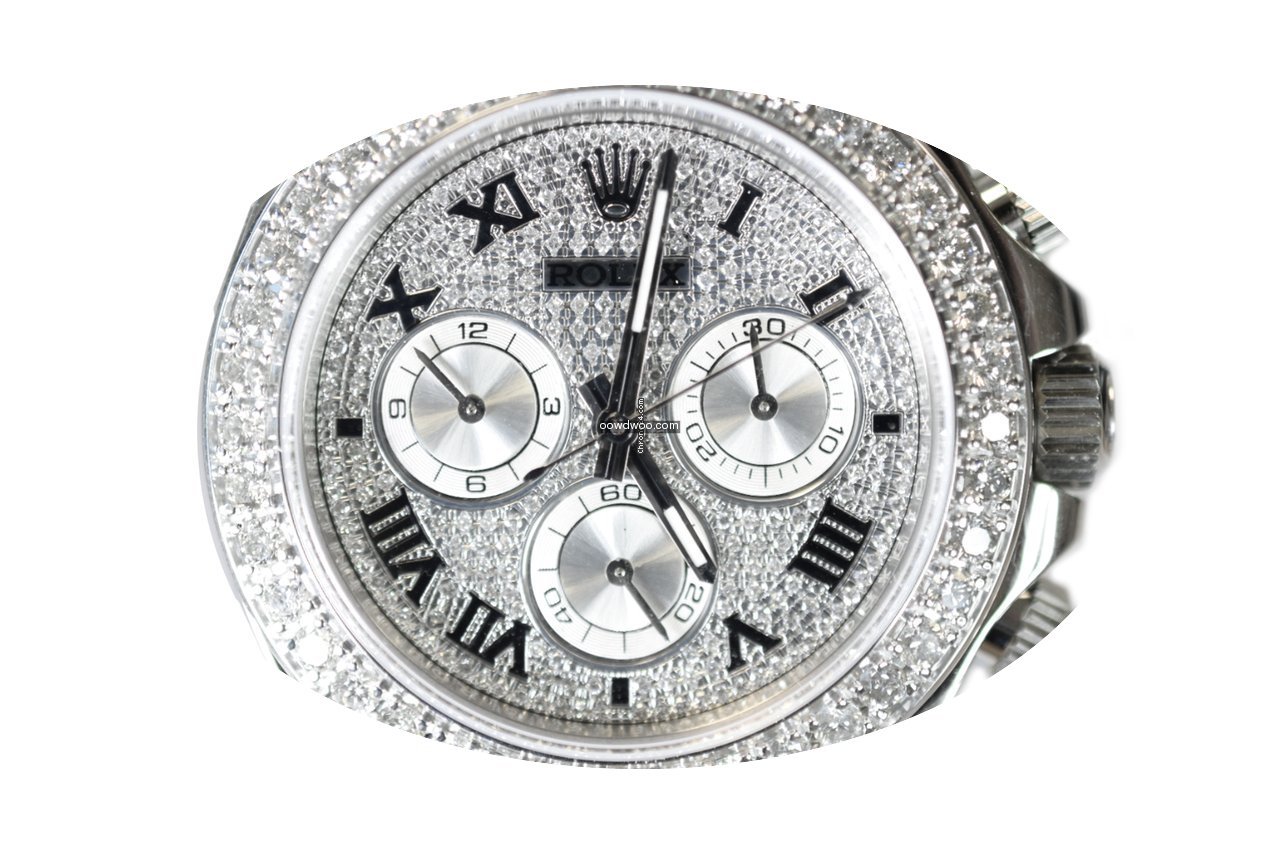 Rolex 116519 Daytona White Gold Custom D...