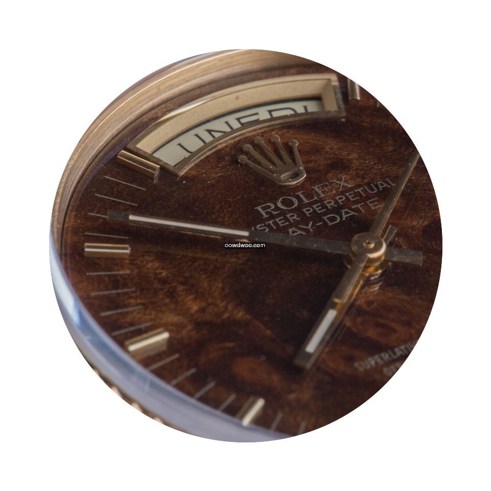 Rolex Day-Date 18038 Dark Wood Dial...