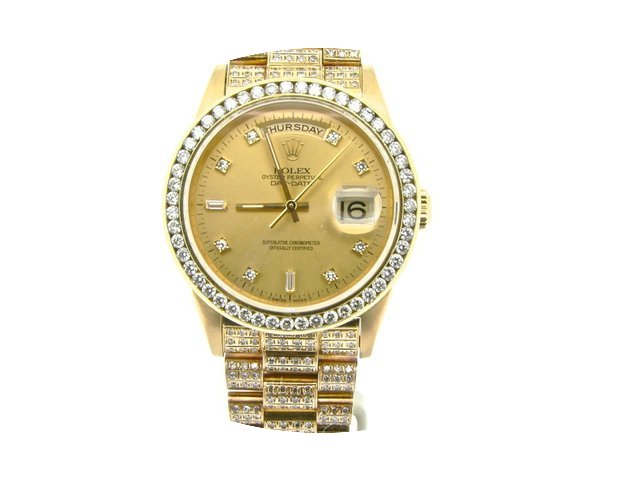 Rolex Yellow Gold Diamond Day-date With ...