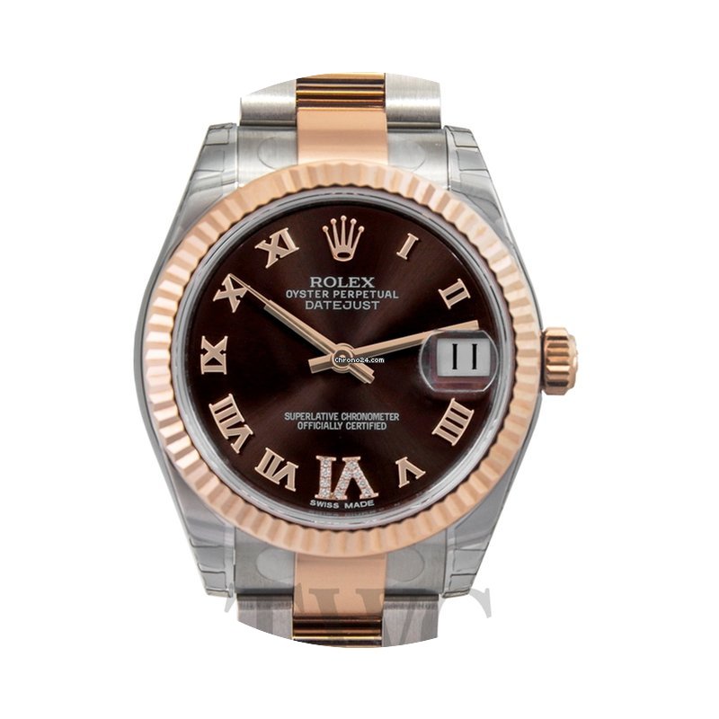 Rolex Datejust Lady 31 Chocolate/18k ros...