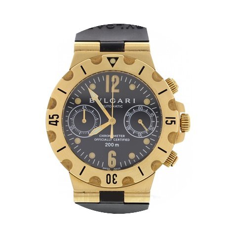 Bulgari Men's Scuba 18K Yellow Gold Watc...
