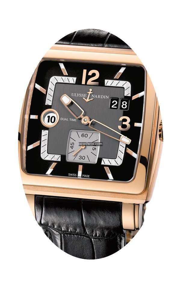 Ulysse Nardin Quadrato Dual Time Gold...