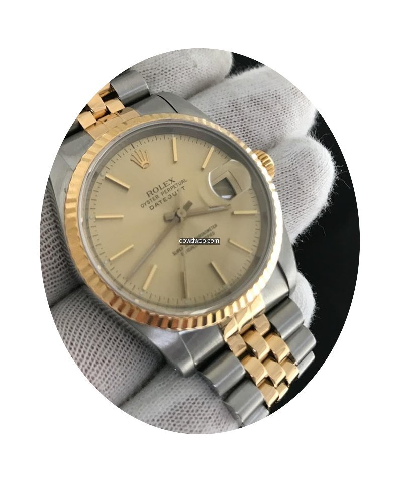 Rolex Datejust 16233 'e' Two Tone Champa...
