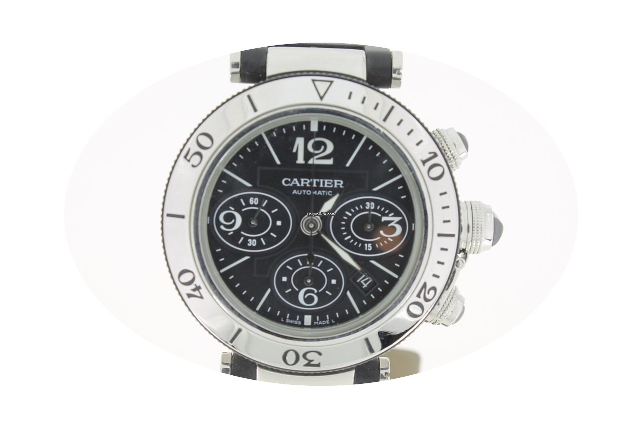 Cartier Pasha Seatimer Steel/Rubber Chro...