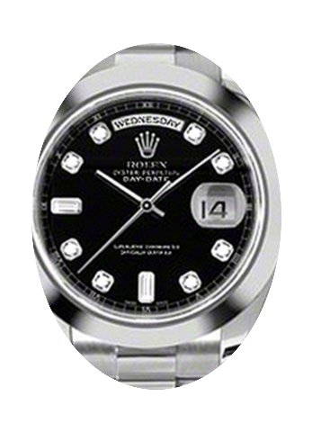 Rolex Day-Date II 218206-BLKDSP 41mm Bla...