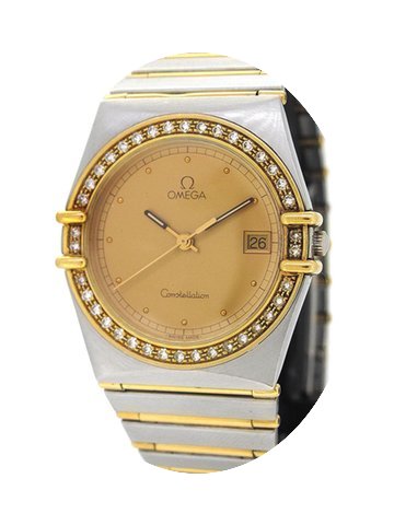 Omega 18K Gold/SS Constellation, Orig. D...