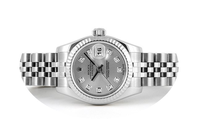 Rolex Datejust Lady SS Silver Diamond Di...