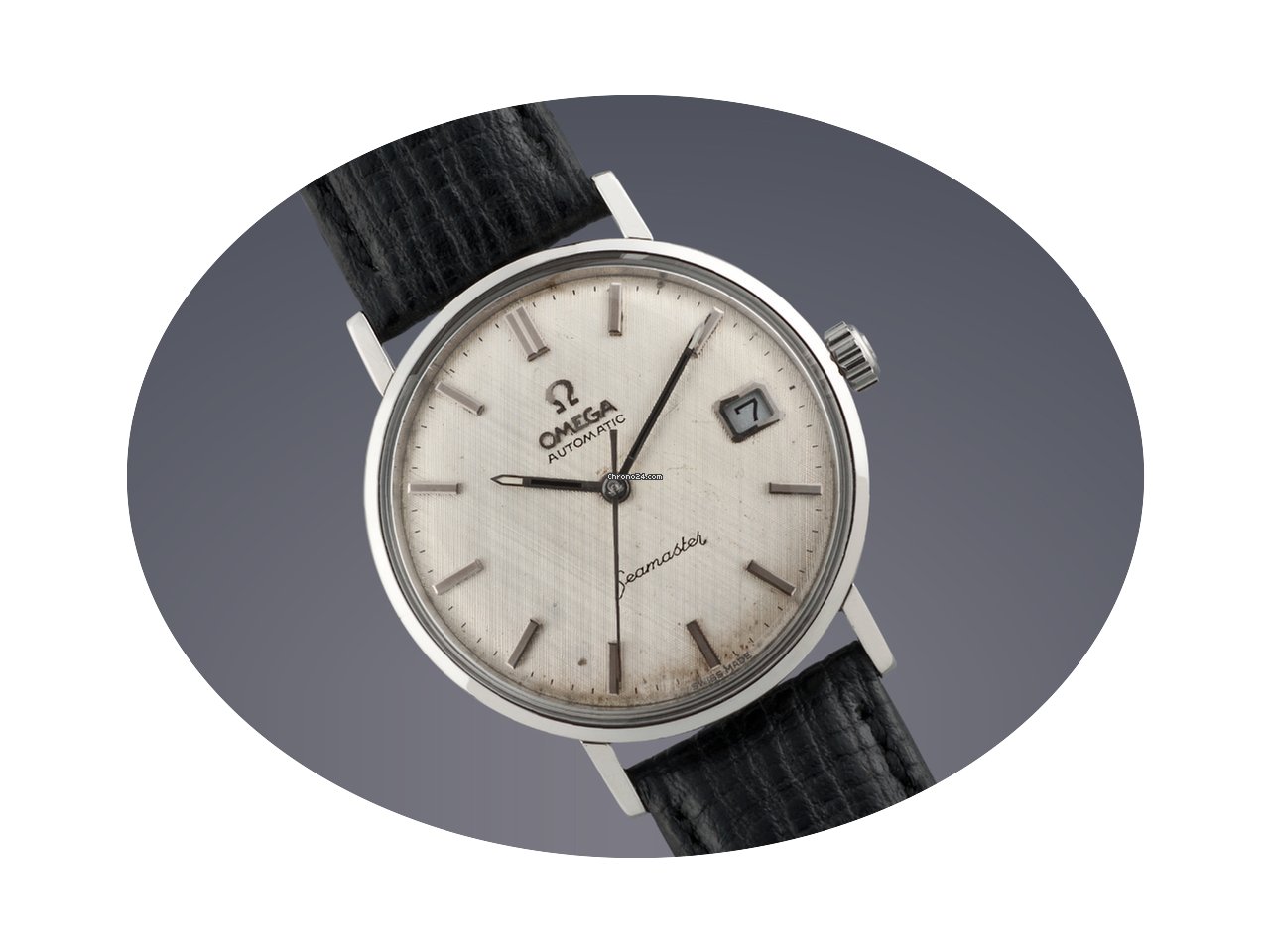 Omega Seamaster Linen dial stainless ste...