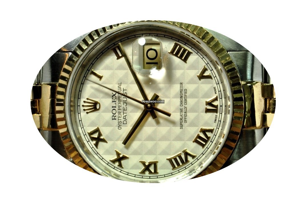 Rolex Datejust 18k Gold / Steel with Whi...