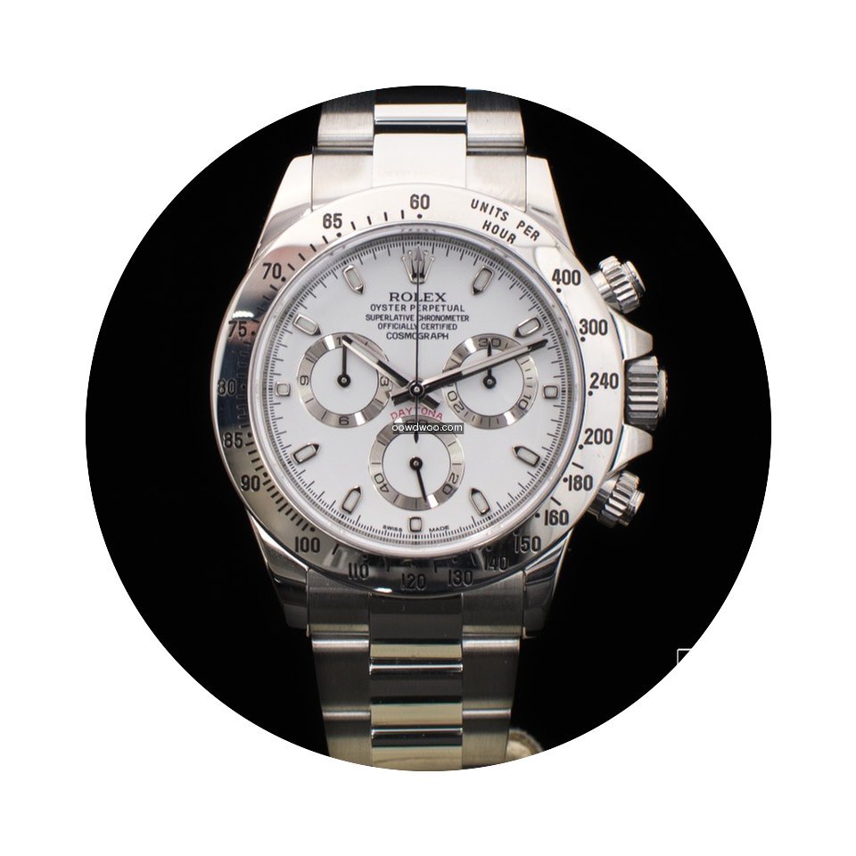 Rolex Daytona White Dial Stainless Steel...