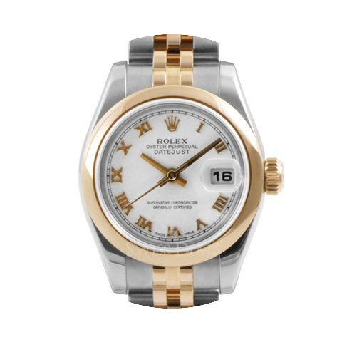 Rolex Datejust Steel and Gold White Roma...
