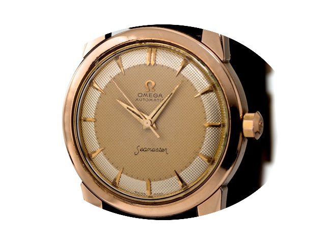 Omega Vintage Seamaster 14k Rose Gold Bu...