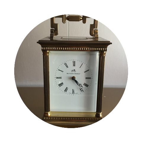 Matthew Norman Desk Clock brass 1930 ver...
