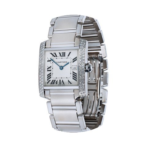 Cartier Tank Francaise 18K White Gold/Di...