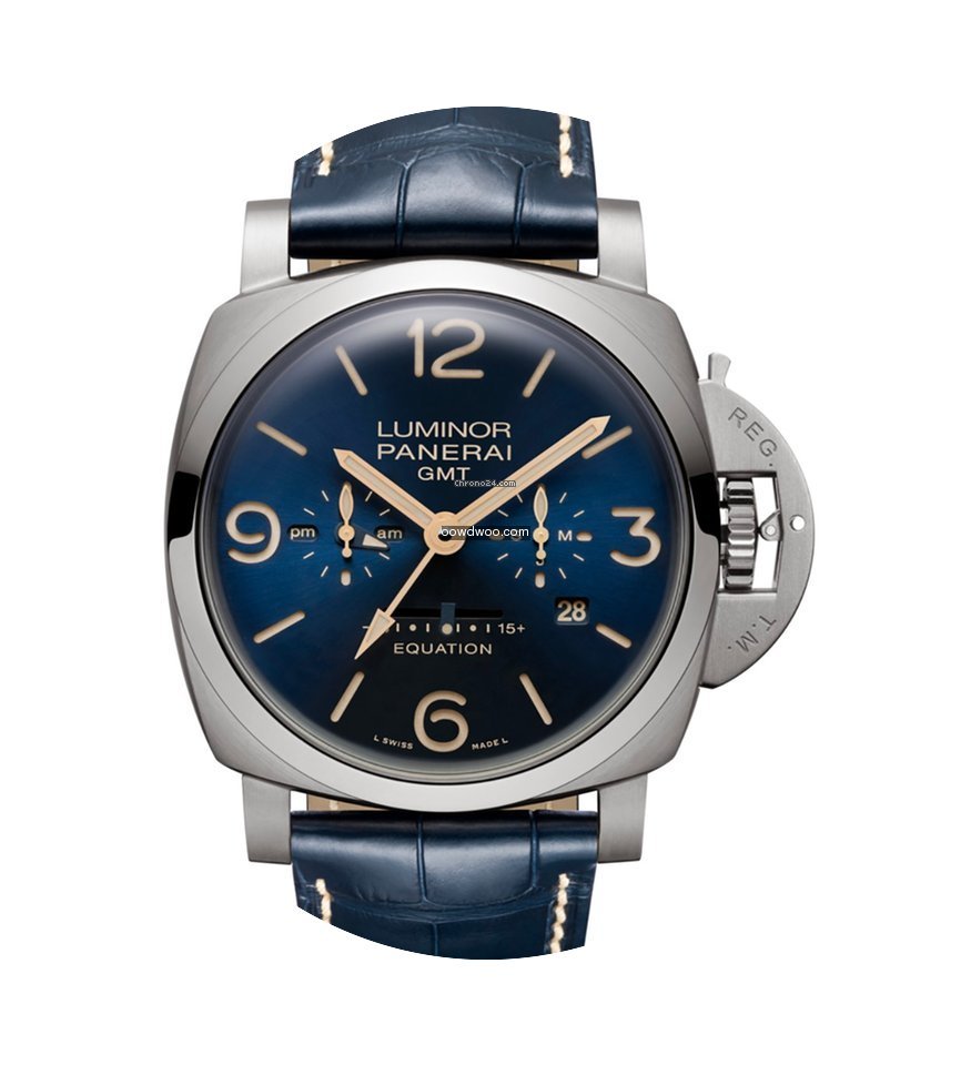 Panerai Luminor 1950 8 Days GMT Blue Dia...