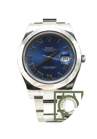 Rolex Date just II steel Blue roman 1163...