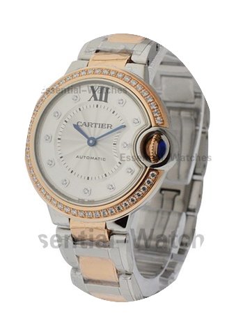 Cartier Ballon Bleu 2 Tone 36mm with Dia...
