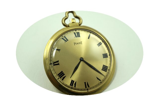 Piaget 18k round pocket watch cal.9p dat...