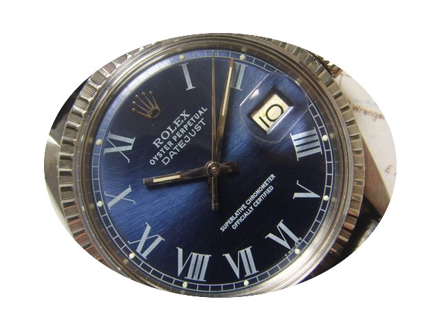 Rolex 1967 Datejust 1601 Rare Blue Buckl...
