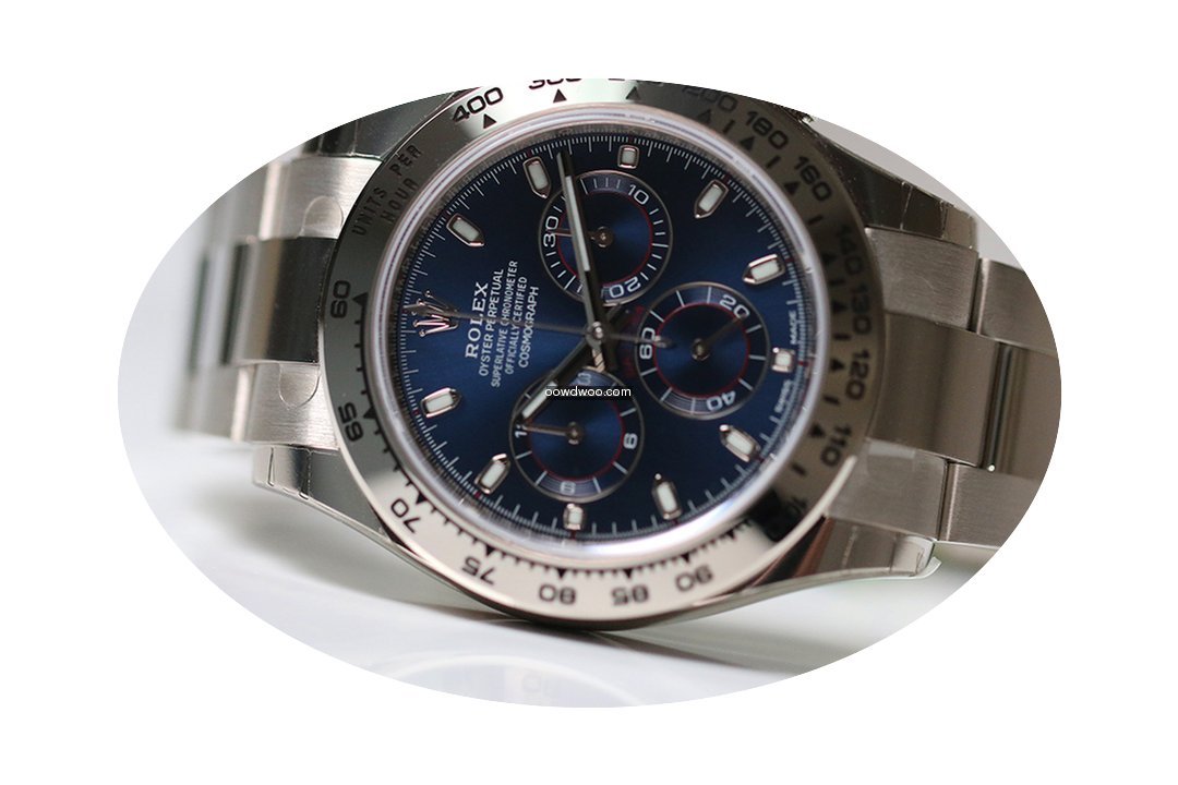 Rolex DAYTONA 116509 White Gold Blue Dia...