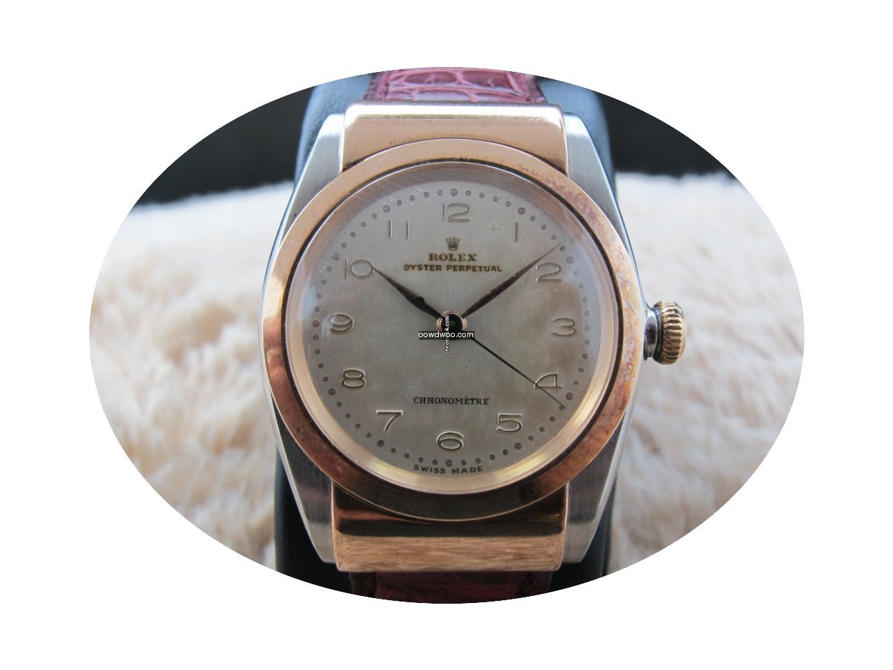 Rolex HOODED BUBBLEBACK 3065 2-Tone Pink...
