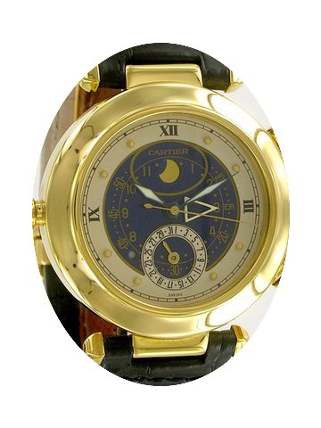 Cartier Pasha Moon Date Alarm Yellow Gol...