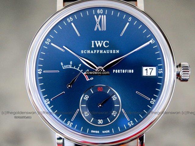 IWC Portofino Hand Wound Eight Days Blue...