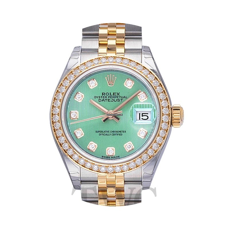 Rolex Lady Datejust Mint Green Steel/18k...