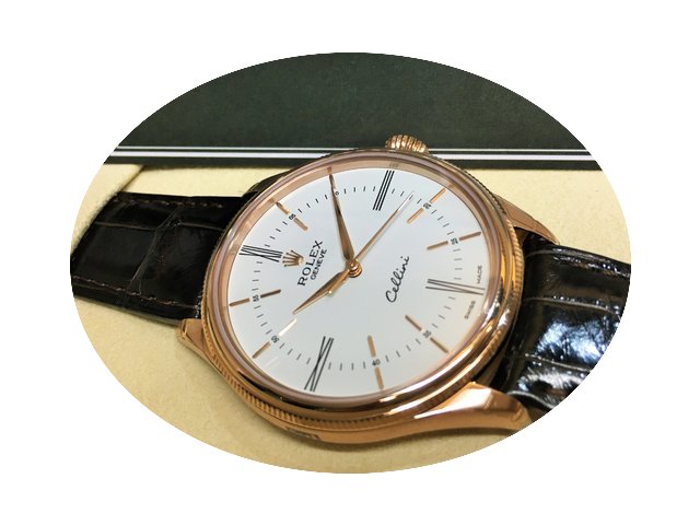 Rolex 50505 CELLINI Everose Gold White...