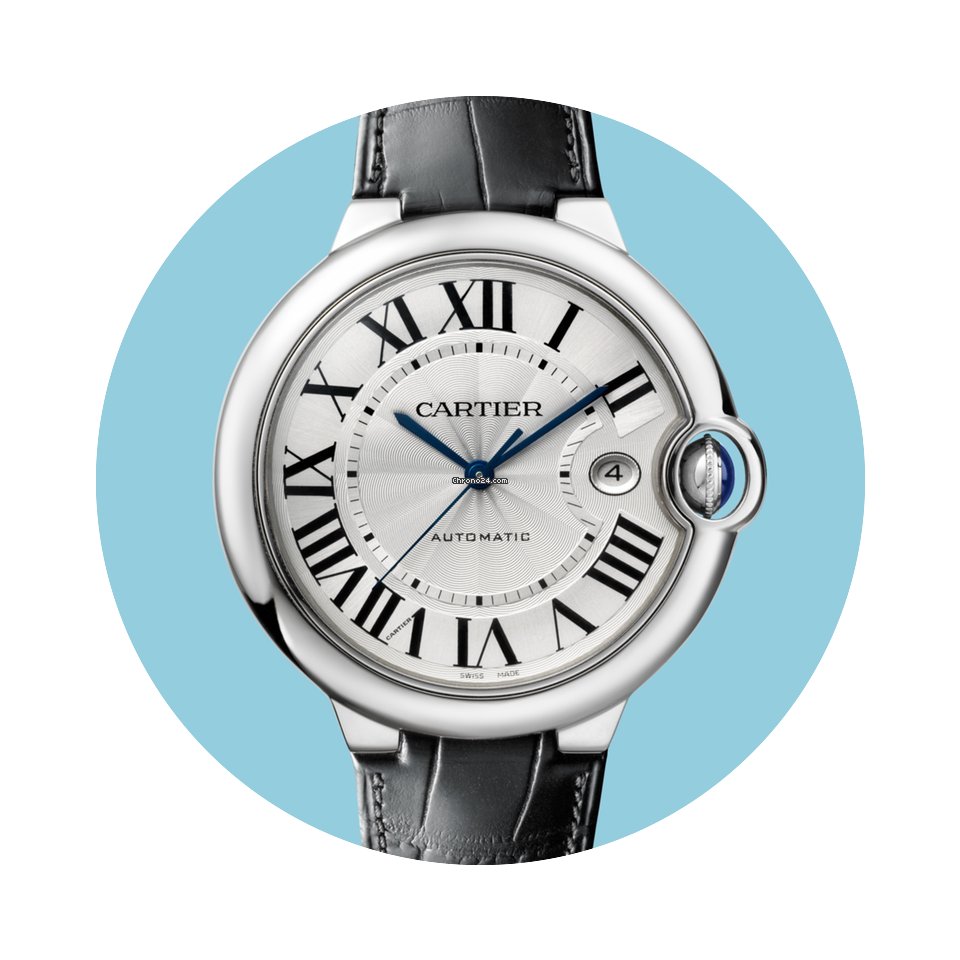 Cartier Ballon Bleu 42 mm Automatik Lede...
