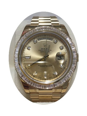 Rolex 218398 Day-Date II Diamond Baguett...