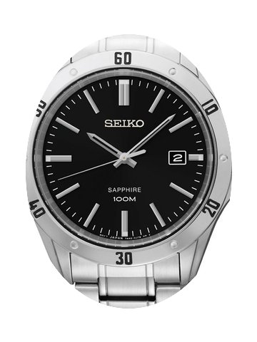 Seiko SGEG55P1 Herrenuhr Saphirglas silb...