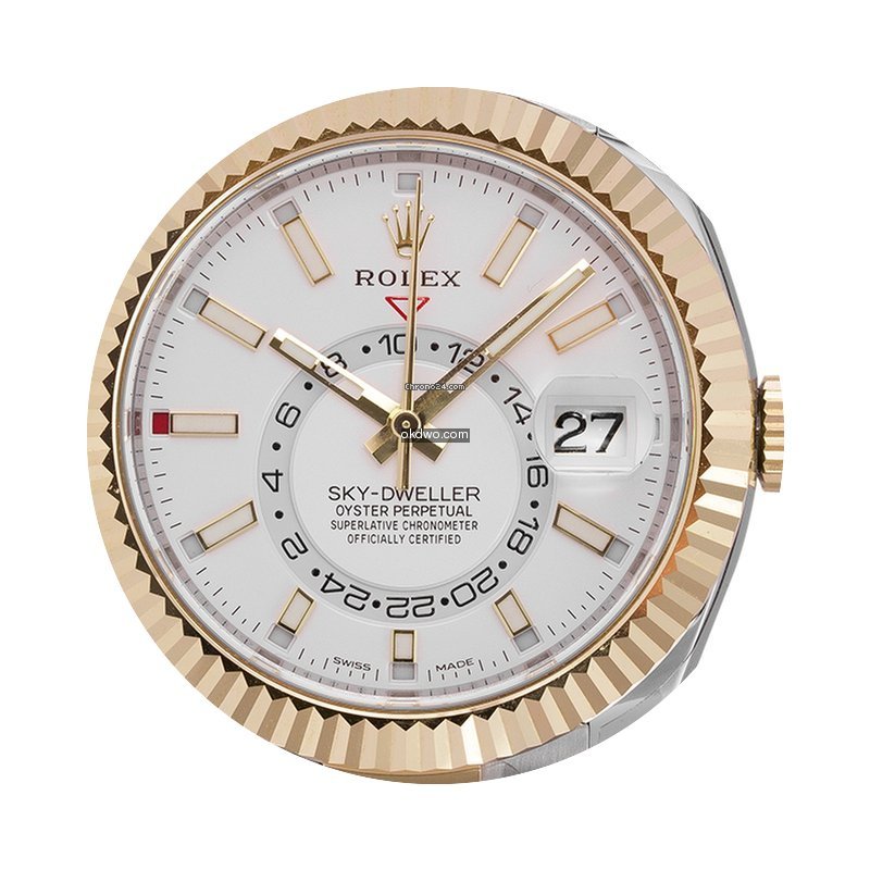 Rolex Sky-Dweller Steel & Yellow Gold Wh...
