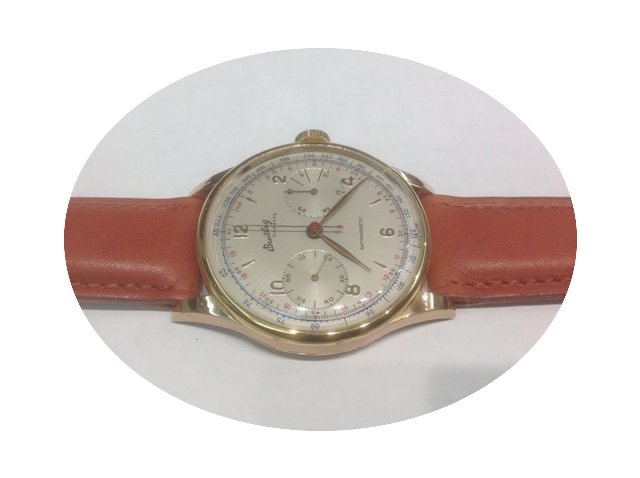 Breitling Cadette chronograph 18k pink g...
