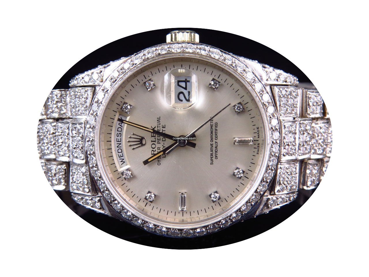 Rolex 18k White Gold Mens Rolex Presiden...